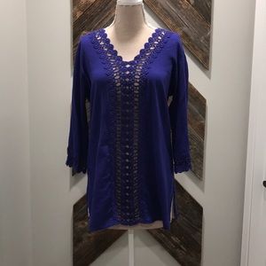 La Blanca long sleeve swim suit cover up